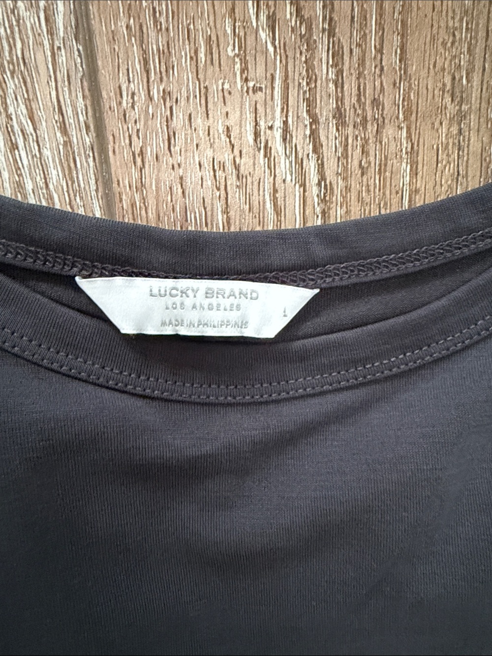 ❣️5/$25❣️Lucky Brand Women's Black Scoop Neck Long Sleeve Top - Picture 2 of 4